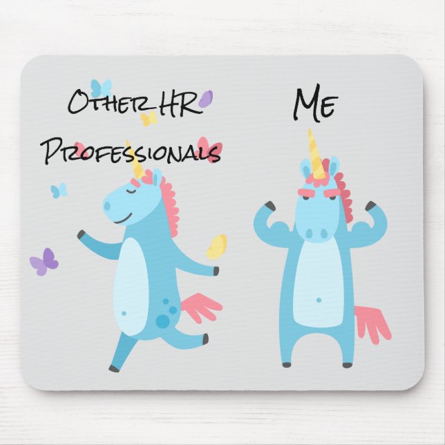 Human Resources HR Unicorn Funny Gift Mousepad (Vorne)