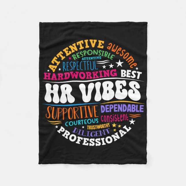 Human Resources Hr Vibes Analyst Employee Apprecia Fleecedecke (Vorderseite)