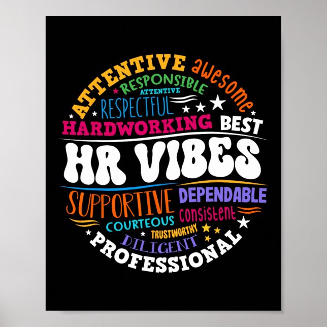 Human Resources Hr Vibes Analyst Employee Apprecia Poster (Vorne)
