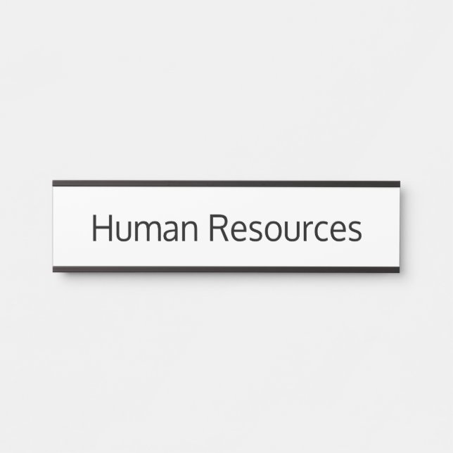 Human Resources Office Door Sign Türschild (Vorderseite )