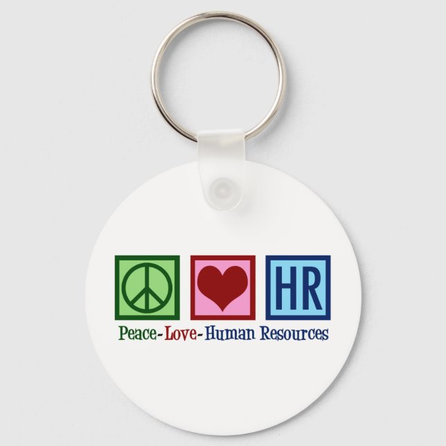 Human Resources Peace Liebe Personalabteilung Schlüsselanhänger (Vorderseite)
