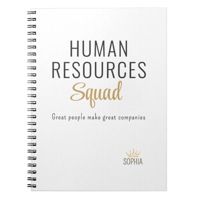 Human Resources Squad – Personalized Notebook Notizblock (Vorderseite)