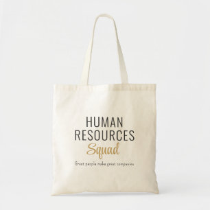 Human Resources Team mit motivierendem Zitat Tragetasche