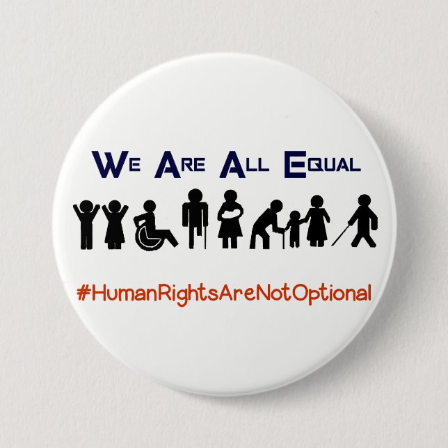 Human Rights Equality Disability Protest Button (Vorderseite)