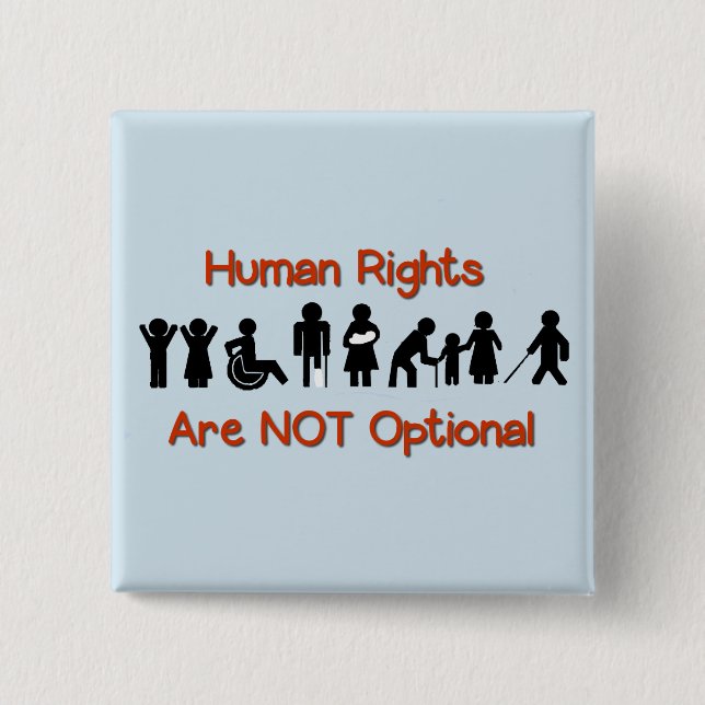 Human Rights Equality Disability Protest Button (Vorderseite)