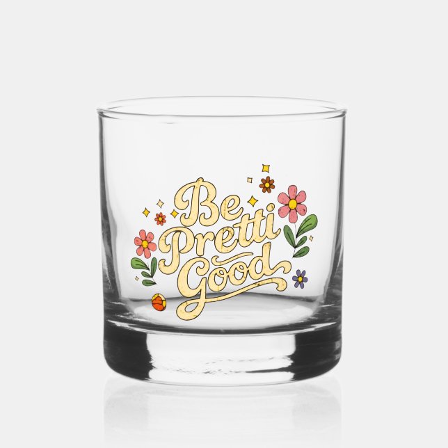 Human Rights Motivational Quotes Colorful Flowers Whiskyglas (Vorderseite)