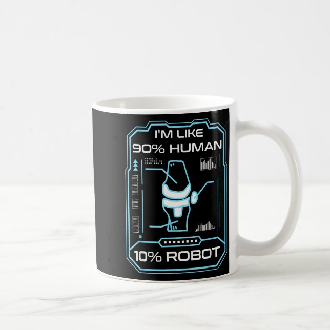 Human Robot New Knee Surgery Joke Funny Knee Repla Kaffeetasse (Rechts)