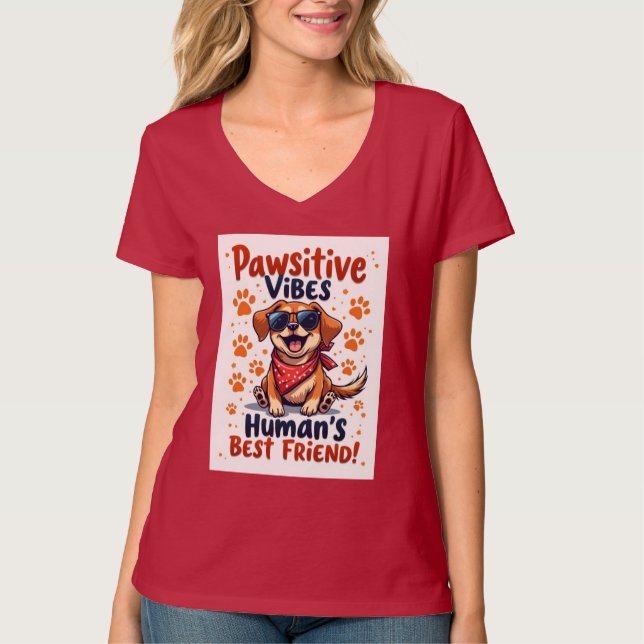 Human’s Best Friend Cute Dog T-Shirt (Vorderseite)