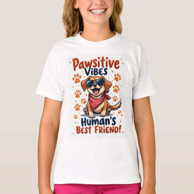 Human’s Best Friend Cute Dog T-Shirt (Vorderseite)