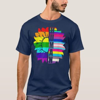 HUMAN Sunflower LGBT Flag Gay Pride Monat Proud LG T-Shirt