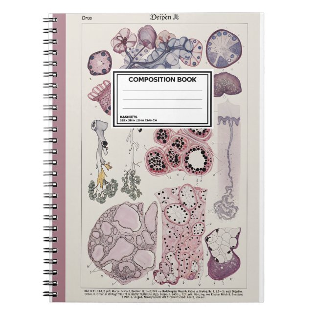 Human Tissue Histology Atlas Notebook Notizblock (Vorderseite)