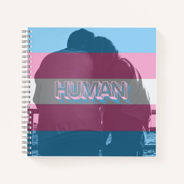 Human Trans Pride Notebook Notizbuch (Vorderseite)