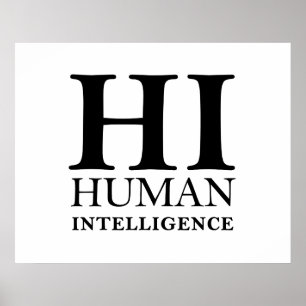 Human vs. AI typographic concept design Poster