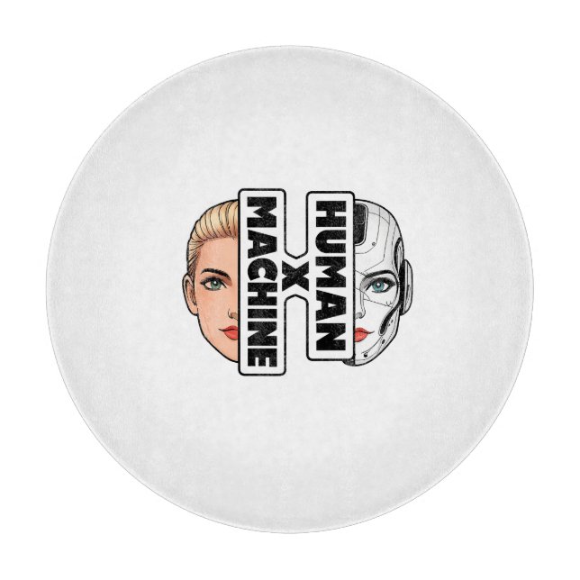 HUMAN x MACHINE Schneidebrett (Vorderseite)