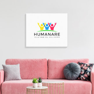 Humanare Together wir sind glücklich Leinwanddruck