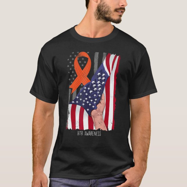 Humane Behandlung von Flüchtlingen HTR American Fl T-Shirt (Vorderseite)