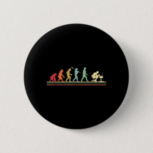 Humanevolution in einen Computerfreak Lustige Graf Button