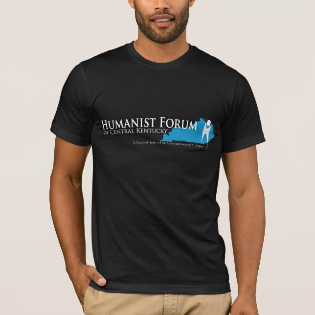 Humanist-Forum von Mittelkentucky schwarzes T-Shirt (Vorderseite)