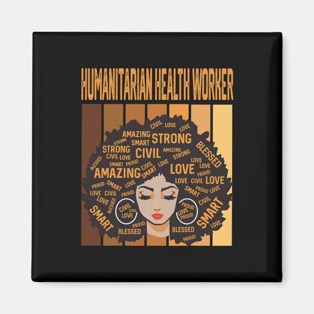 Humanitärer Gesundheitsarbeiter Black History Mont Magnet (Vorne)