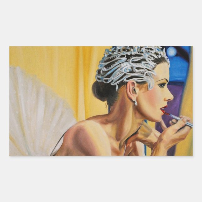 Humanity Ballerina Rechteckiger Aufkleber (Vorderseite)