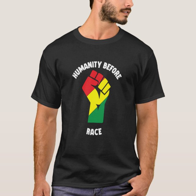 Humanity Fist Equality Black History Month Black P T-Shirt (Vorderseite)