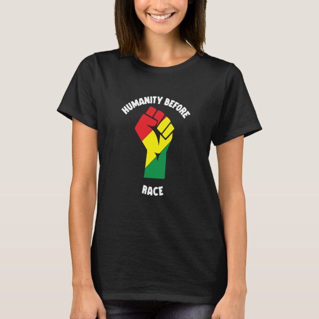 Humanity Fist Equality Black History Month Black P T-Shirt (Vorderseite)