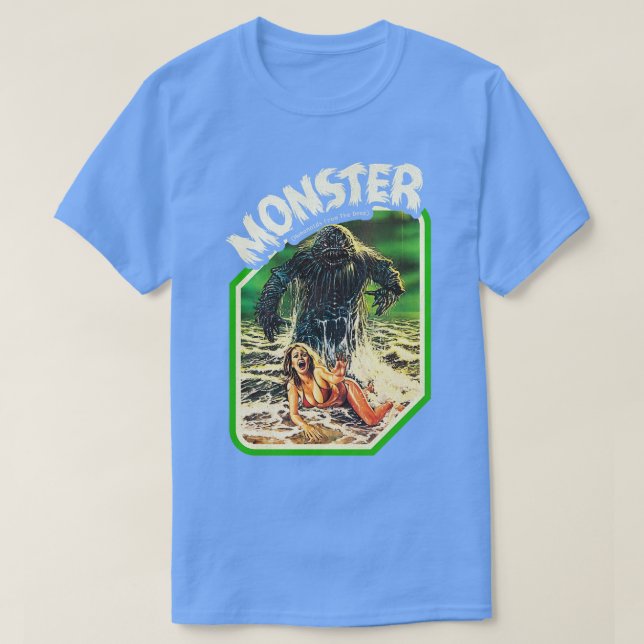 Humanoiden aus dem Film "Deep 80er Cult Horror" T-Shirt (Design vorne)