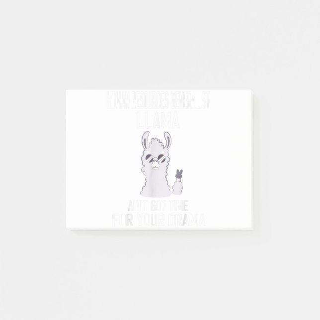 Humanressourcen Generalist Llama Got keine Zeit Yo Post-it Klebezettel (Vorderseite)