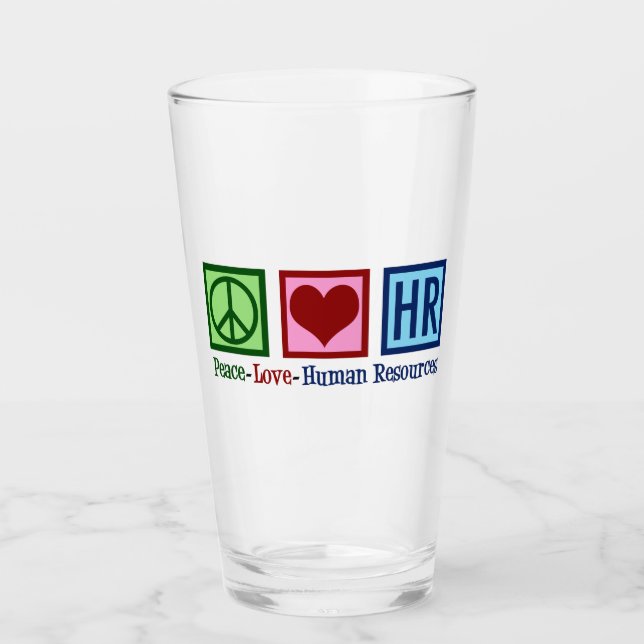 Humanressourcen - Liebe für Frieden Glas (Vorderseite)