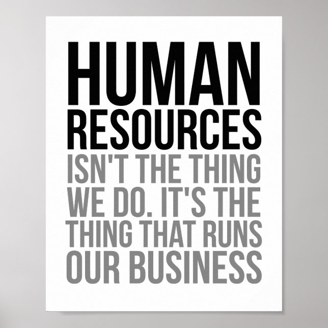 Humanressourcen sind nicht das, was wir tun poster (Vorne)