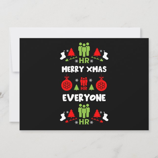 Humanressourcen Ugys Weihnachtsgeschenke Feiertagskarte (Vorderseite)