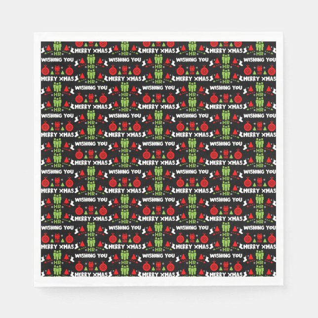 Humanressourcen Ugys Weihnachtsgeschenke Serviette (Vorderseite)