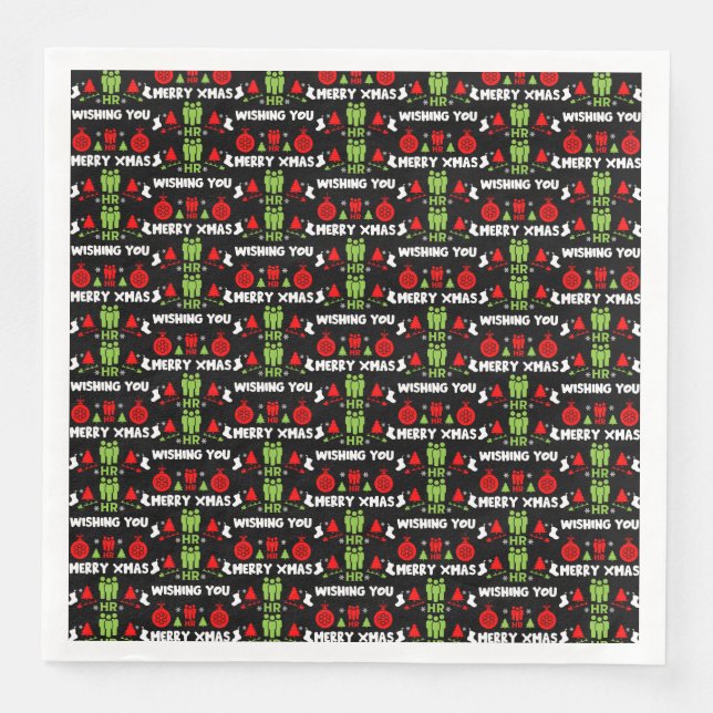 Humanressourcen Ugys Weihnachtsgeschenke Serviette (Vorderseite)