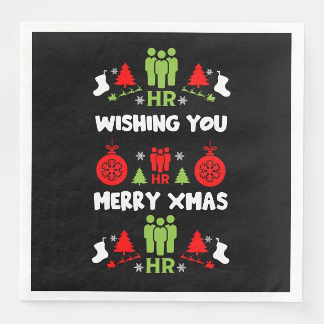 Humanressourcen Ugys Weihnachtsgeschenke Serviette (Vorderseite)