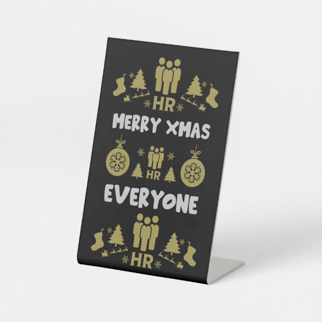 Humanressourcen Ugys Weihnachtsgeschenke Sockelschild (Vorderseite)