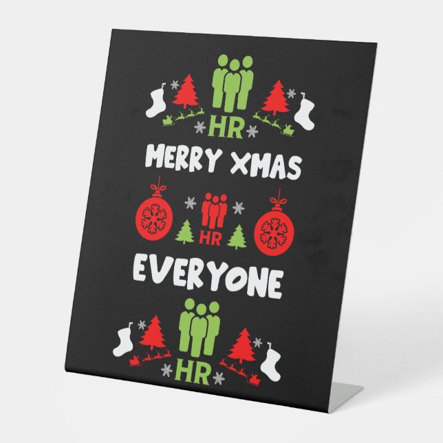 Humanressourcen Ugys Weihnachtsgeschenke Sockelschild (Vorderseite)