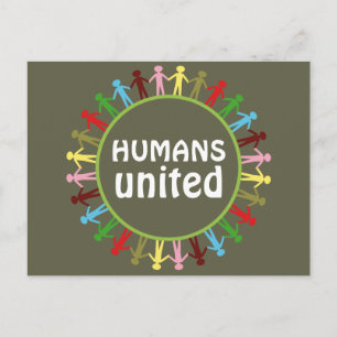 HUMANS UNITED Peace Postkarte