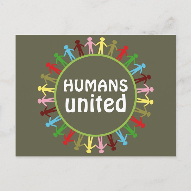 HUMANS UNITED Peace Postkarte (Vorderseite)