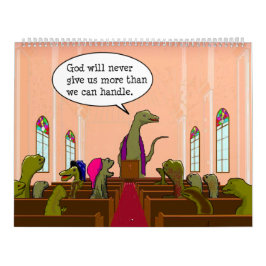 Humasaurus Dinosaurs Parody Modern Humans Cartoon Kalender