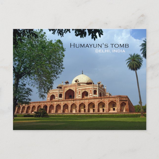 Humayun's Grab in Delhi, Indien Postkarte (Vorderseite)