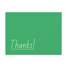 Humbel, Minimalistisch "Danke!" Postkarte