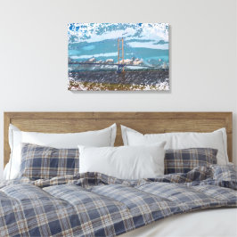 Humber Bridge Impressionistische Landschaft Leinwanddruck