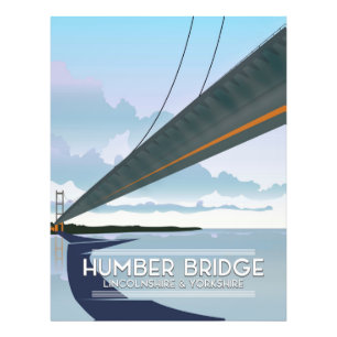 Humber Bridge, Lincolnshire & Yorkshire Fotodruck