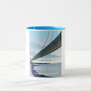 Humber Bridge, Lincolnshire & Yorkshire Zweifarbige Tasse