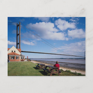 Humber Bridge, von der Nordküste, Großbritannien Postkarte