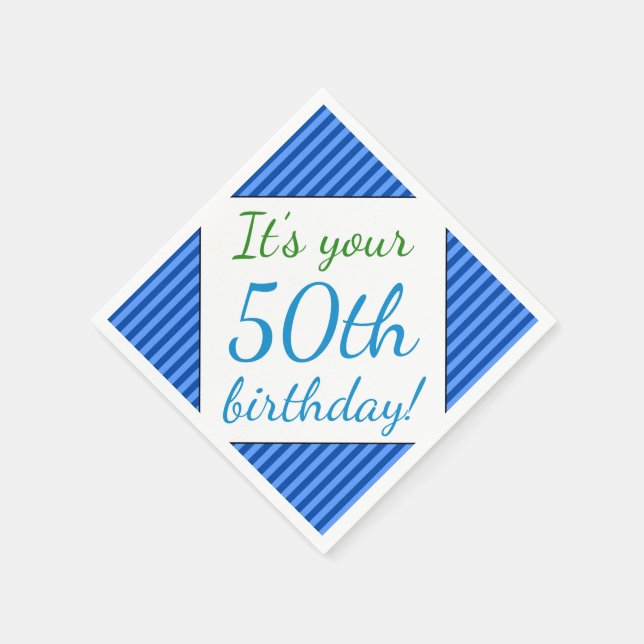 Humble 50. Geburtstagspapier Napkins Serviette (Ecke)