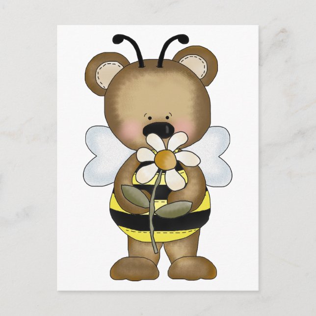 Humble Bee Baby Bear Postkarte (Vorderseite)