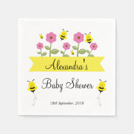 Humble Bee Baby Dusche Napkins Serviette