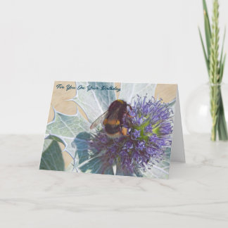 Humble Bee Birthday Card Karte
