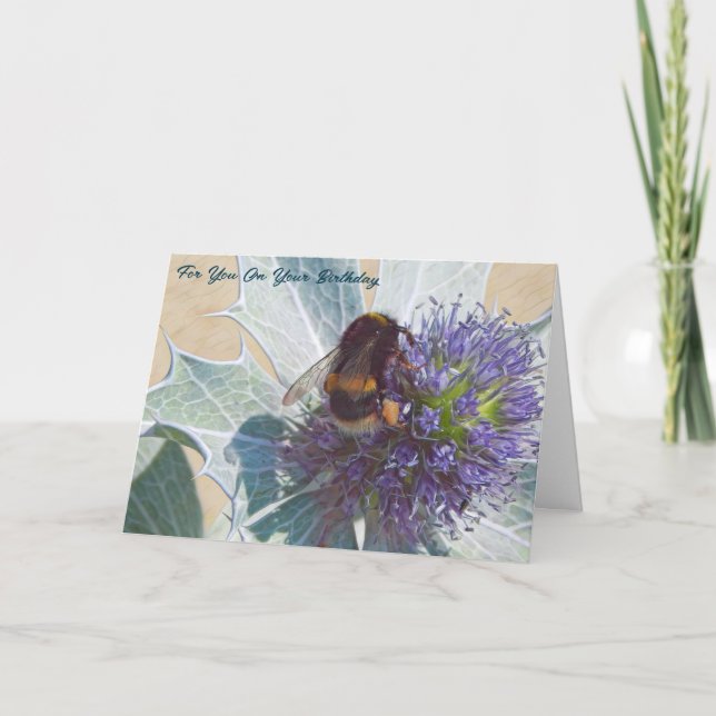 Humble Bee Birthday Card Karte (Vorderseite)